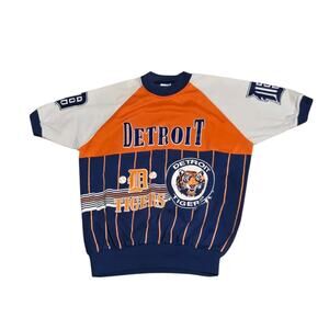 Vintage Detroit Tigers Youth Shirt Size XL 18-20 RARE 1990 All Over Print